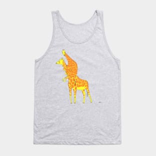 Giraffe Scared Of The Little Mouse Tank Top